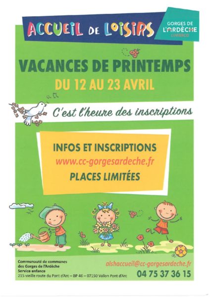 Affiche accueil de loisirs